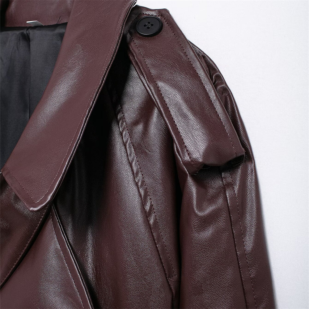 Modische Jacke in Leder-Optik