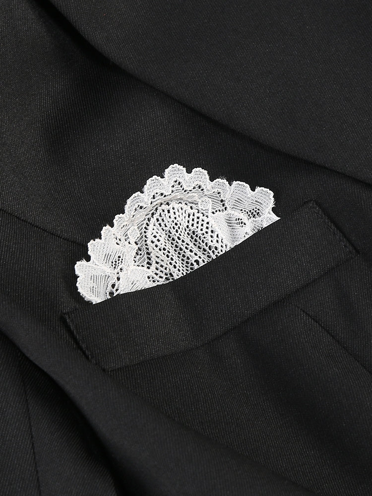 Eleganter Body Blazer mit Spitzen-Details