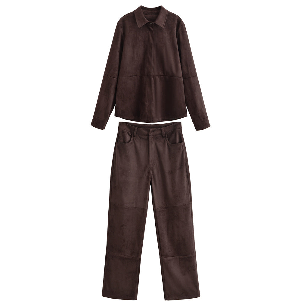 Luxuriöses Set in Samtleder-Optik