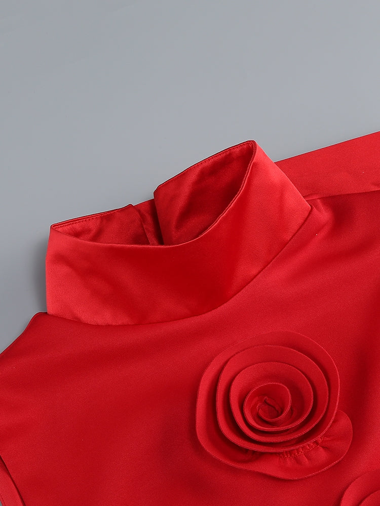 Verspieltes Mini-Kleid mit Blumen-Details