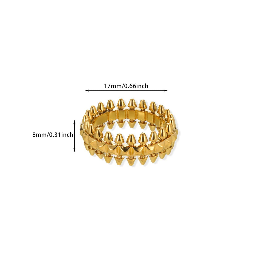 Vintage-Kugelringe aus Edelstahl