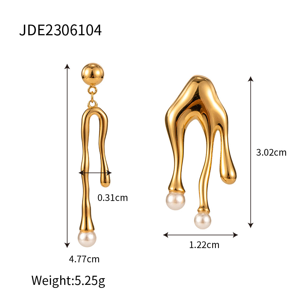 Kreative Ohrringe mit Perlen